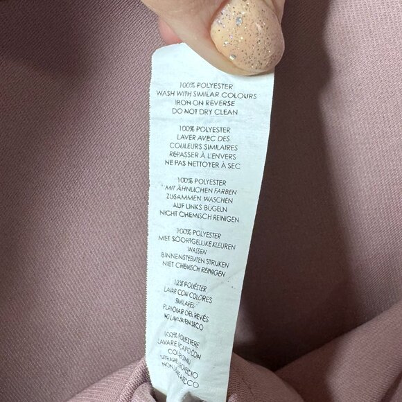 Nasty Gal Women's Size 8 Pink Long Sleeve Cropped Crop Top Square Neck Zipper - Picture 9 of 9